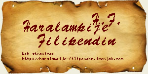 Haralampije Filipendin vizit kartica